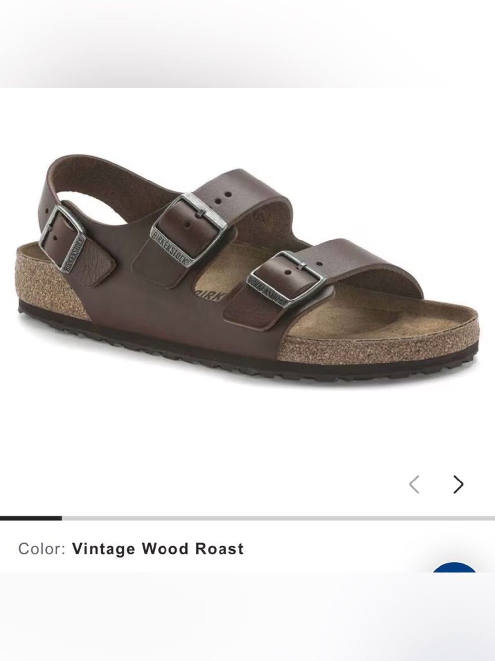 Birkenstock Sandal Info Sheet - Natural Leather Cork Footbed